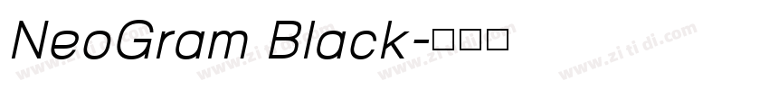 NeoGram Black字体转换
